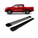 ESTRIBO HILUX 2016 CD... ALUMINIO PRETO